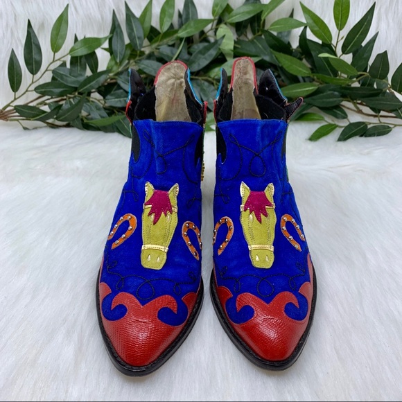 ***SOLD****Zalo Vintage WesternRodeo Ankle Boot 9 - Picture 5 of 7